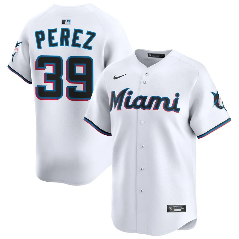 Eury Perez Youth Nike  White Miami Marlins Home Custom Limited Jersey