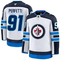 Cole Perfetti Men's Fanatics White Winnipeg Jets Away Premium Custom Jersey
