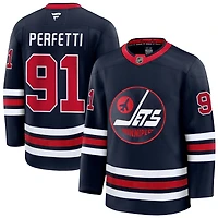 Cole Perfetti Men's Fanatics Navy Winnipeg Jets Alternate Premium Custom Jersey