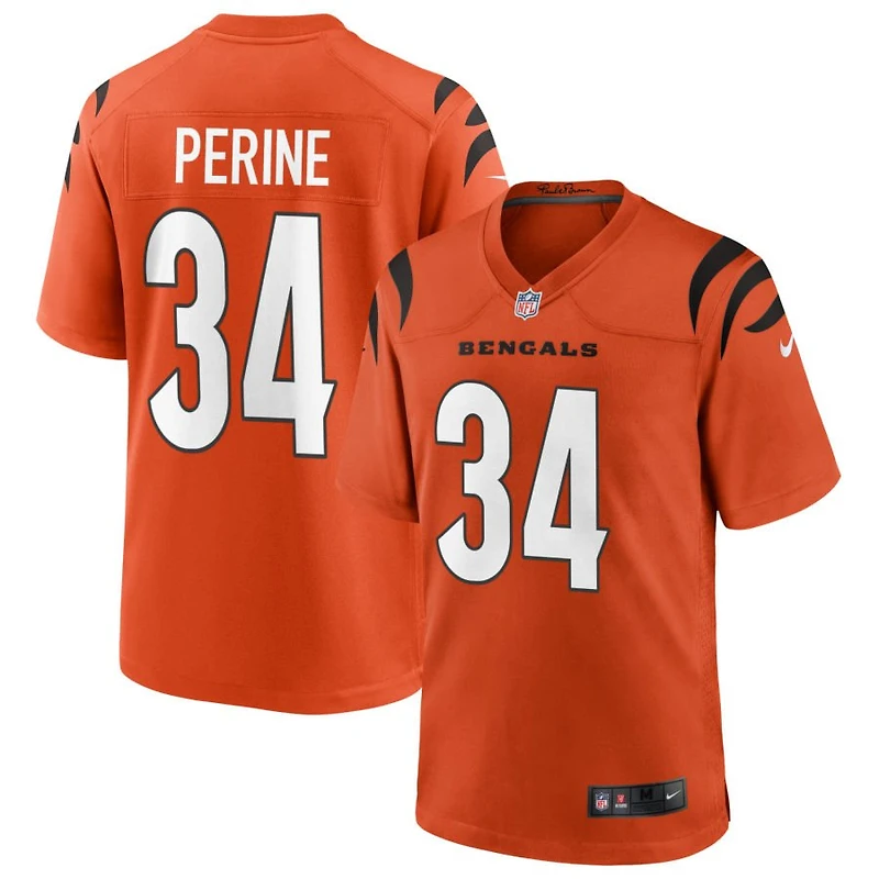Samaje Perine Youth Nike Orange Cincinnati Bengals Alternate Game Custom Jersey