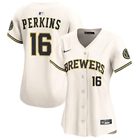 Blake Perkins Women's Nike  Cream Milwaukee Brewers Home Limited Custom Jersey