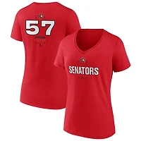 Women's Ottawa Senators Personalized Name & Number Midfielder V-Neck T-Shirt