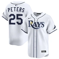 Tristan Peters Men's Nike White Tampa Bay Rays Home Limited Custom Jersey