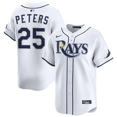 Tristan Peters Men's Nike White Tampa Bay Rays Home Limited Custom Jersey