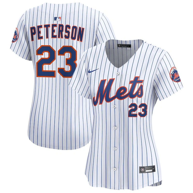 David Peterson Women's Nike  White New York Mets Home Limited Custom Jersey