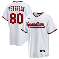 Austin Peterson Men's Nike  White Cleveland Guardians Home Custom Replica Jersey