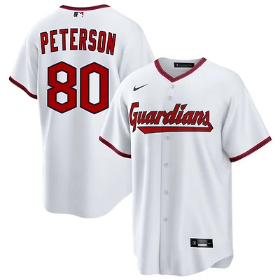 Austin Peterson Men's Nike  White Cleveland Guardians Home Custom Replica Jersey