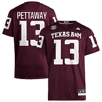 Deyjhon Pettaway Men's adidas  Maroon Texas A&M Aggies NIL Pick-A-Player Home Premier Football Jersey