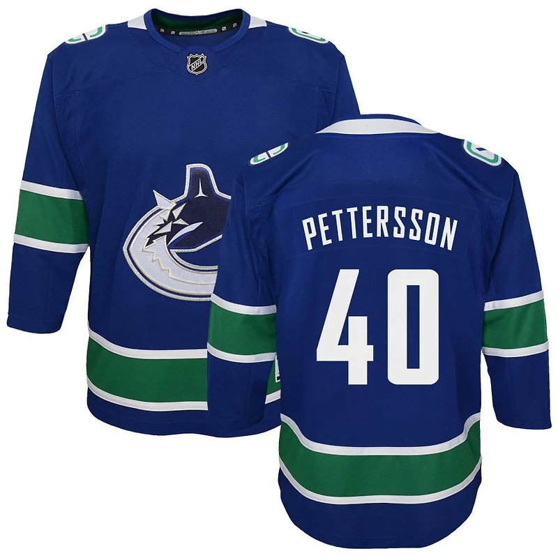 Elias Pettersson Youth Blue Vancouver Canucks Premier Custom Jersey