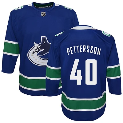 Elias Pettersson Youth Blue Vancouver Canucks Premier Custom Jersey