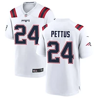Dell Pettus Men's Nike White New England Patriots Custom Game Jersey