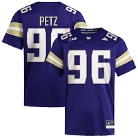 Troy Petz Men's adidas  Purple Washington Huskies NIL Pick-A-Player Home Premier Football Jersey