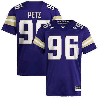 Troy Petz Men's adidas  Purple Washington Huskies NIL Pick-A-Player Home Premier Football Jersey