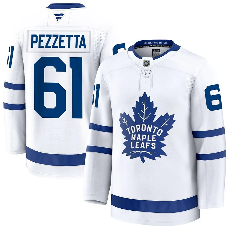 Michael Pezzetta Men's Fanatics White Toronto Maple Leafs Away Premium Custom Jersey