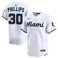 Tyler Phillips Youth Nike  White Miami Marlins Home Custom Limited Jersey