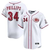 Connor Phillips Men's Nike White Cincinnati Reds Home Limited Custom Jersey
