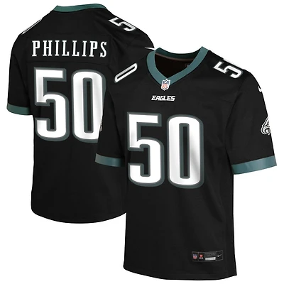 Jaelan Phillips Youth Nike Black Philadelphia Eagles Alternate Custom Game Jersey