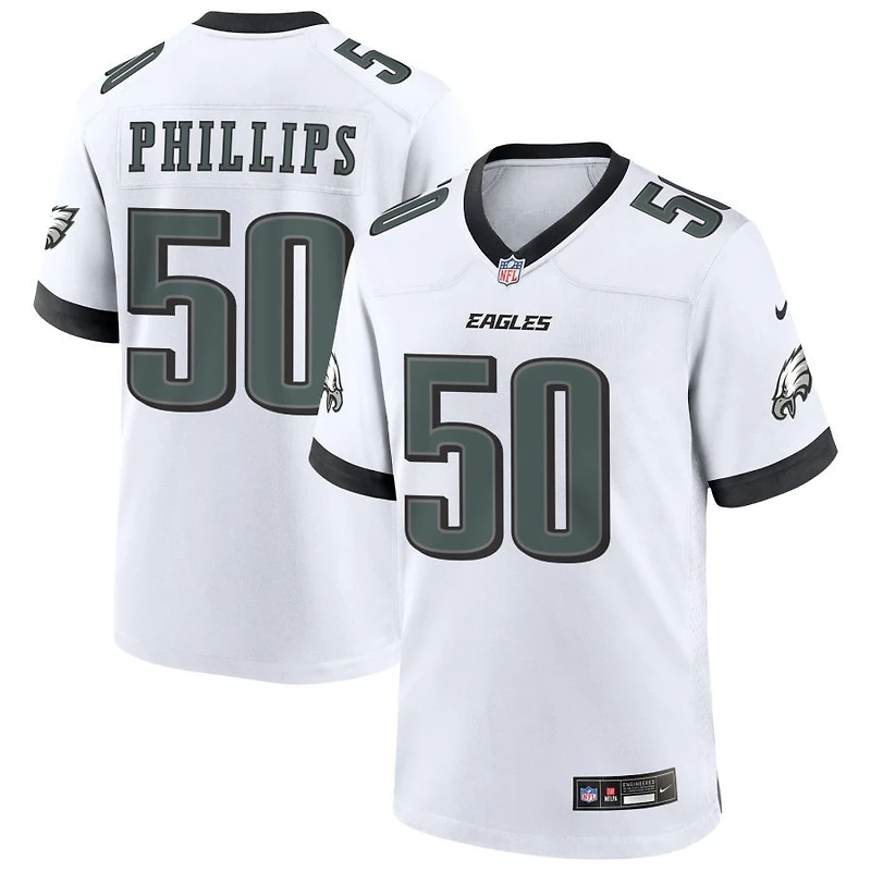 Jaelan Phillips Men's Nike White Philadelphia Eagles Custom Game Jersey