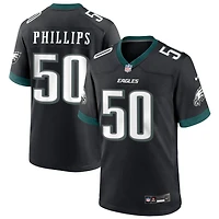 Jaelan Phillips Men's Nike Black Philadelphia Eagles Alternate Custom Game Jersey