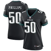 Jaelan Phillips Women's Nike Black Philadelphia Eagles Alternate Custom Game Jersey