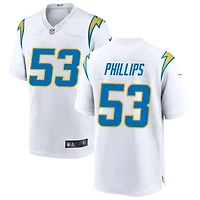 Del'Shawn Phillips Men's Nike White Los Angeles Chargers Custom Game Jersey