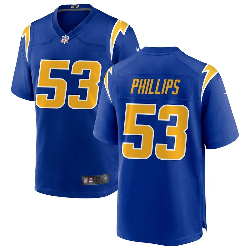 Del'Shawn Phillips Men's Nike Royal Los Angeles Chargers Alternate Custom Game Jersey