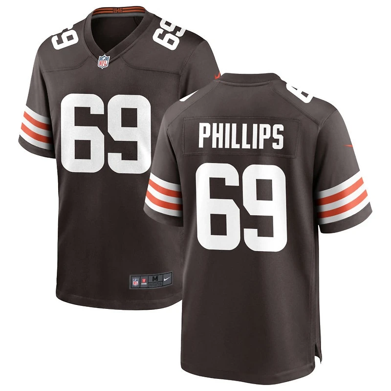 Tyre Phillips Men's Nike Cleveland Browns Brown Custom Game Jersey