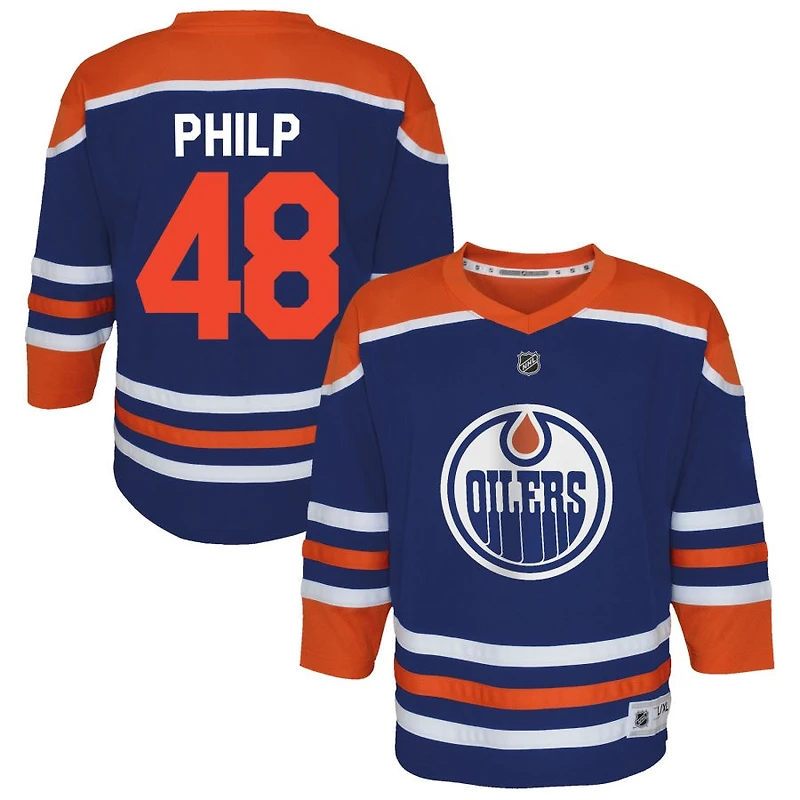 Noah Philp Youth Royal Edmonton Oilers Home Replica Custom Jersey