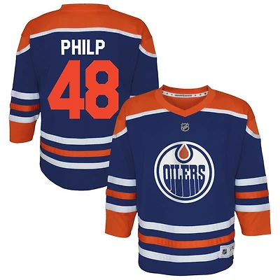 Noah Philp Youth Royal Edmonton Oilers Home Replica Custom Jersey