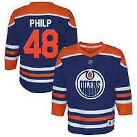 Noah Philp Youth Royal Edmonton Oilers Home Replica Custom Jersey