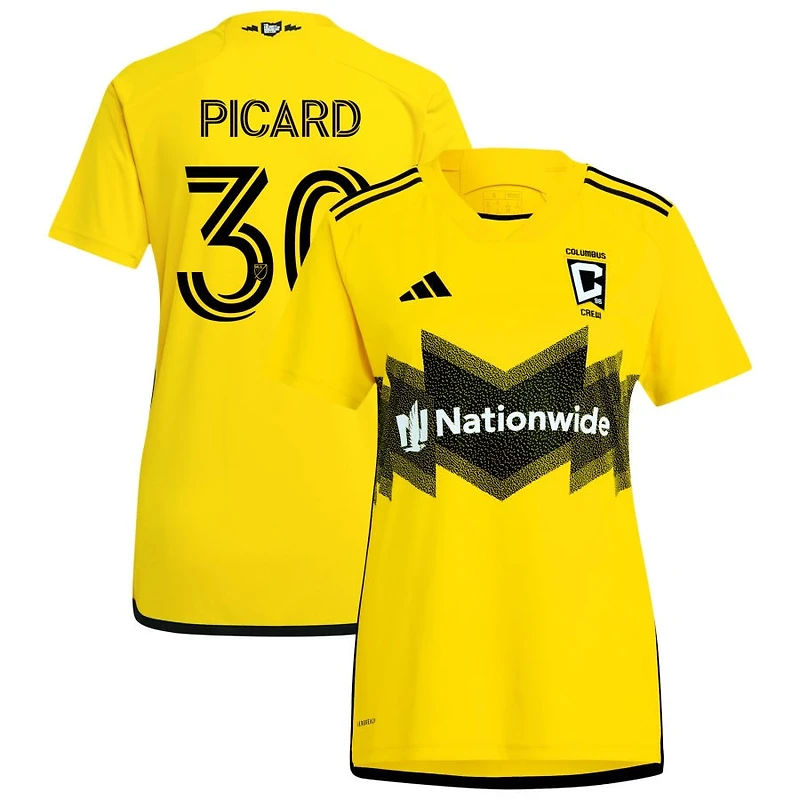 Hugo Picard Women's adidas  Yellow Columbus Crew 2024 The Home Kit Replica Custom Jersey