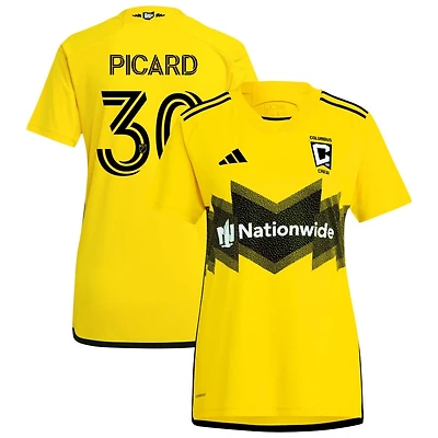 Hugo Picard Women's adidas  Yellow Columbus Crew 2024 The Home Kit Replica Custom Jersey