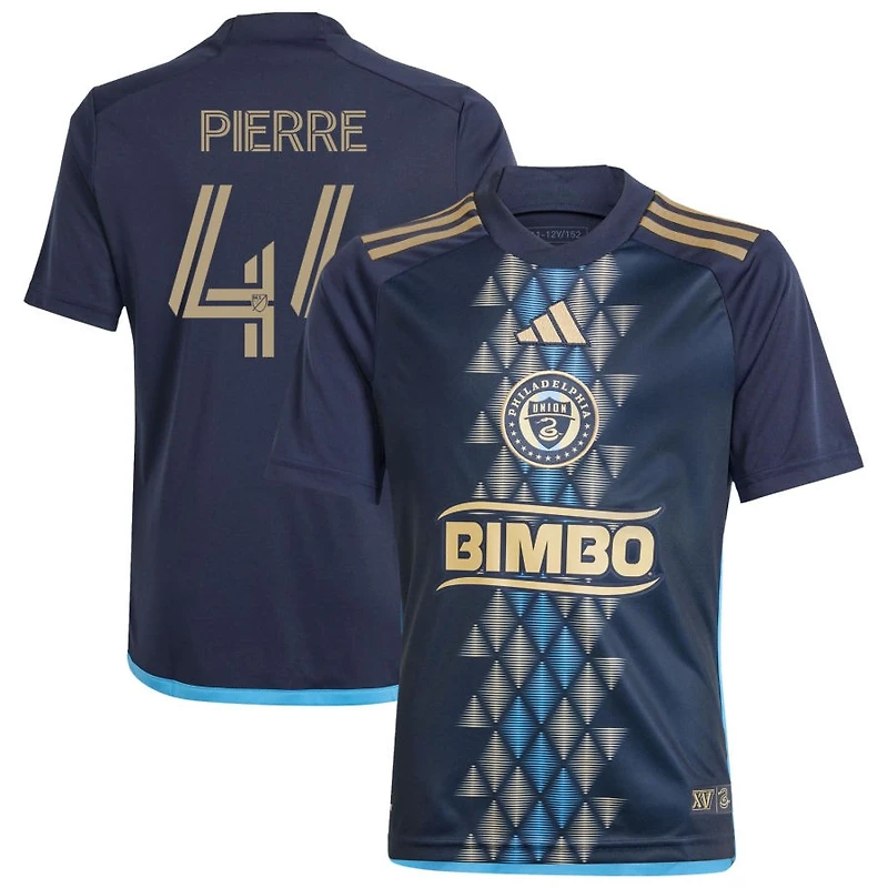 Neil Pierre Youth adidas  Navy Philadelphia Union 2024 The XV Kit Replica Custom Jersey