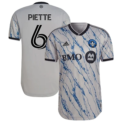 Samuel Piette Men's adidas Gray CF Montreal 2023 Secondary Authentic Custom Jersey