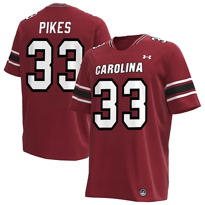 Troy Pikes Men's Under Armour Garnet South Carolina Gamecocks NIL Pick-A-Player Replica Football Jersey