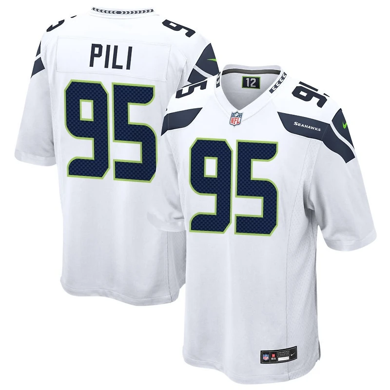 Brandon Pili Men's Nike  White Seattle Seahawks Custom Game Jersey
