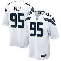 Brandon Pili Men's Nike  White Seattle Seahawks Custom Game Jersey