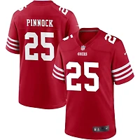 Jason Pinnock Men's Nike Scarlet San Francisco 49ers Custom Jersey