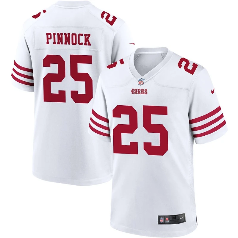 Jason Pinnock Men's Nike White San Francisco 49ers Game Custom Player Jersey