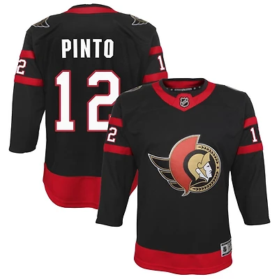 Shane Pinto Youth Black Ottawa Senators Home Custom Premier Jersey