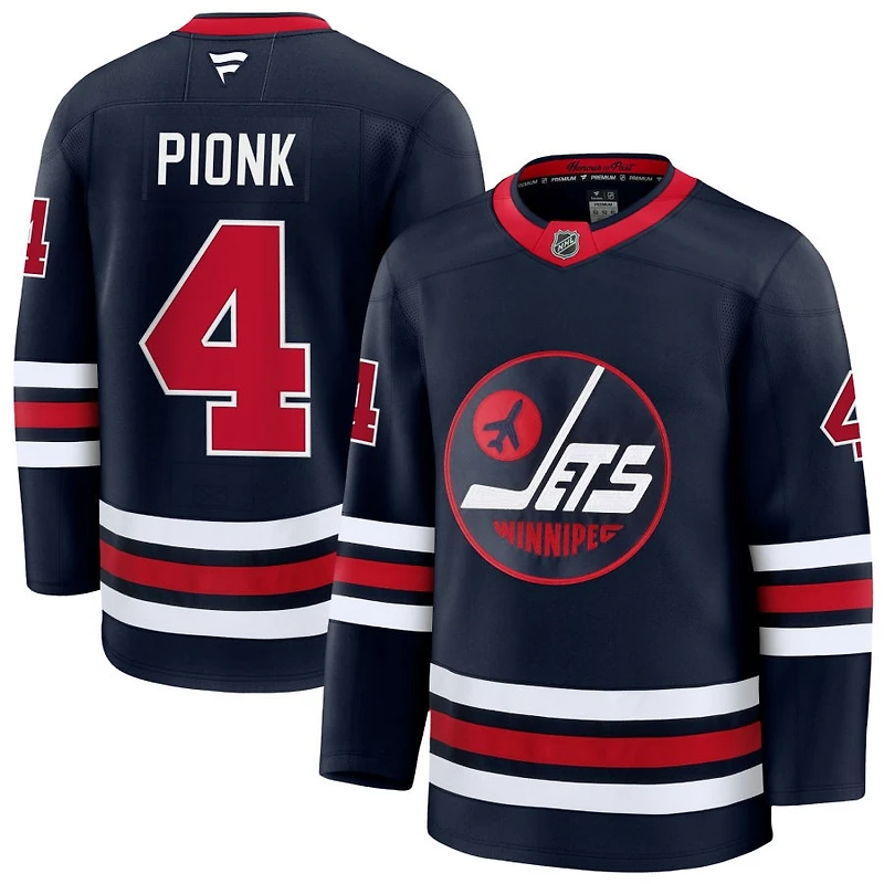 Neal Pionk Men's Fanatics Navy Winnipeg Jets Alternate Premium Custom Jersey