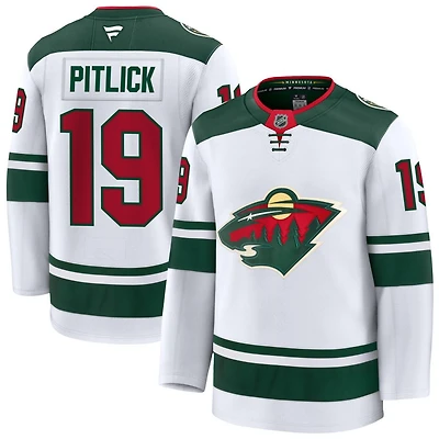 Tyler Pitlick Men's Fanatics White Minnesota Wild Away Premium Custom Jersey