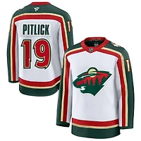 Tyler Pitlick Men's Fanatics  White Minnesota Wild 25th Anniversary Premium Custom Jersey