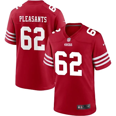 Austen Pleasants Men's Nike Scarlet San Francisco 49ers Custom Jersey