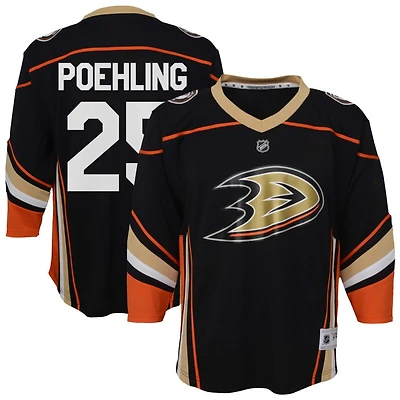 Ryan Poehling Youth  Black Anaheim Ducks Home Replica Custom Jersey
