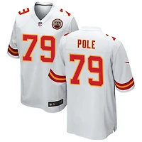 Esa Pole Men's Nike White Kansas City Chiefs Custom Game Jersey
