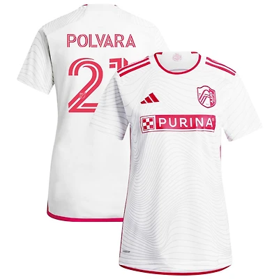 Dante Polvara Women's adidas  White St. Louis City SC 2024 The Confluence Kit Replica Custom Jersey