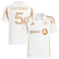 Ryan Porteous Youth adidas  White LAFC 2025 Secondary Replica Custom Jersey