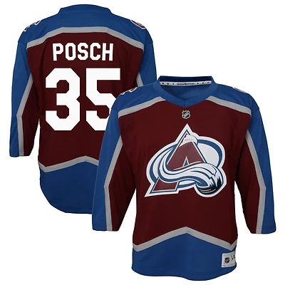 Isak Posch Youth Burgundy Colorado Avalanche Home Custom Replica Jersey