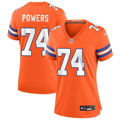Ben Powers Women's Nike Orange Denver Broncos Mile High Collection 1977 Throwback Custom Game Jersey